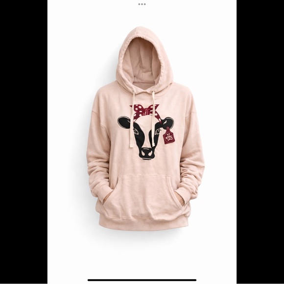 Buffalo David Bitton Tops - Buffalo David Bitton Pink Cow Graphic Hoodie XL